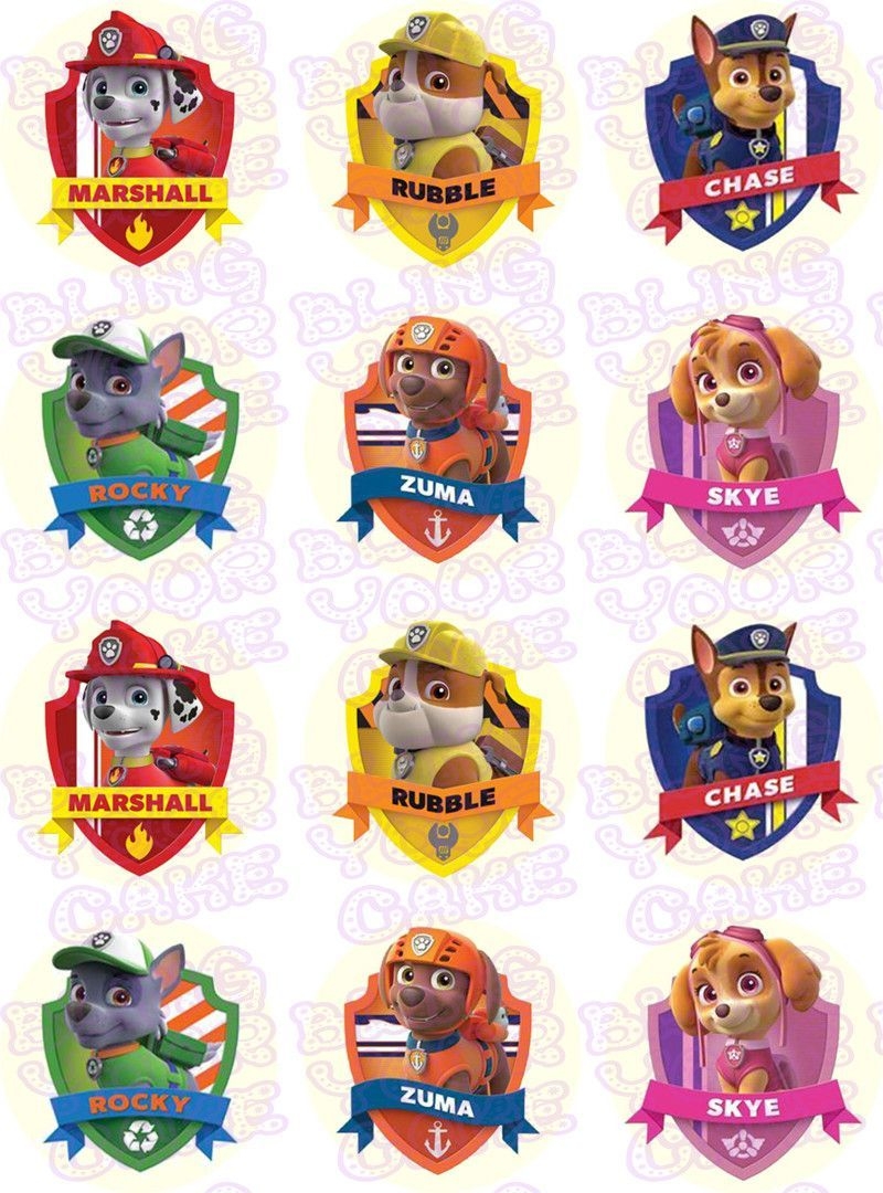 Paw Patrol Cake Topper Printables Free Shop On Pinterest