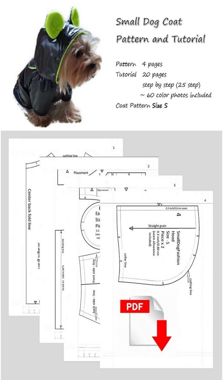 Pdf Dog Clothes Patterns Coat Pattern For Dog Diy Dog Clothes 32