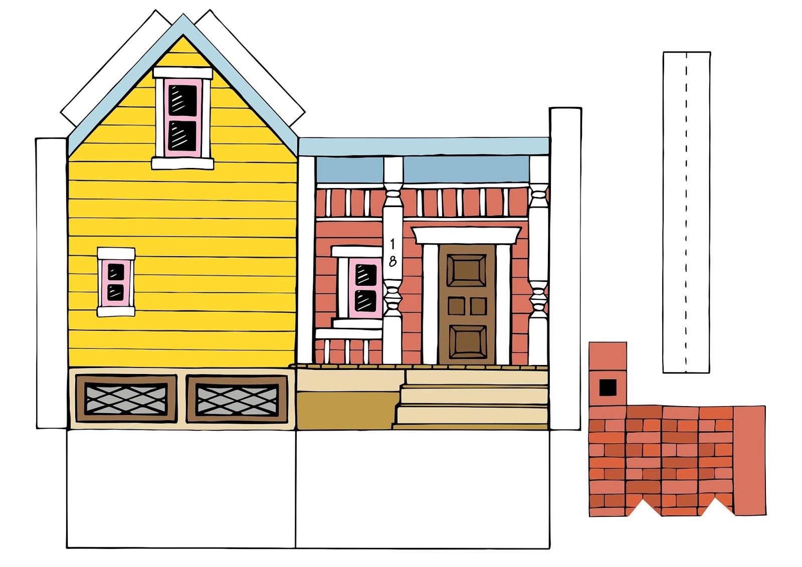 Peach Bum UP HOUSE Printable Template 