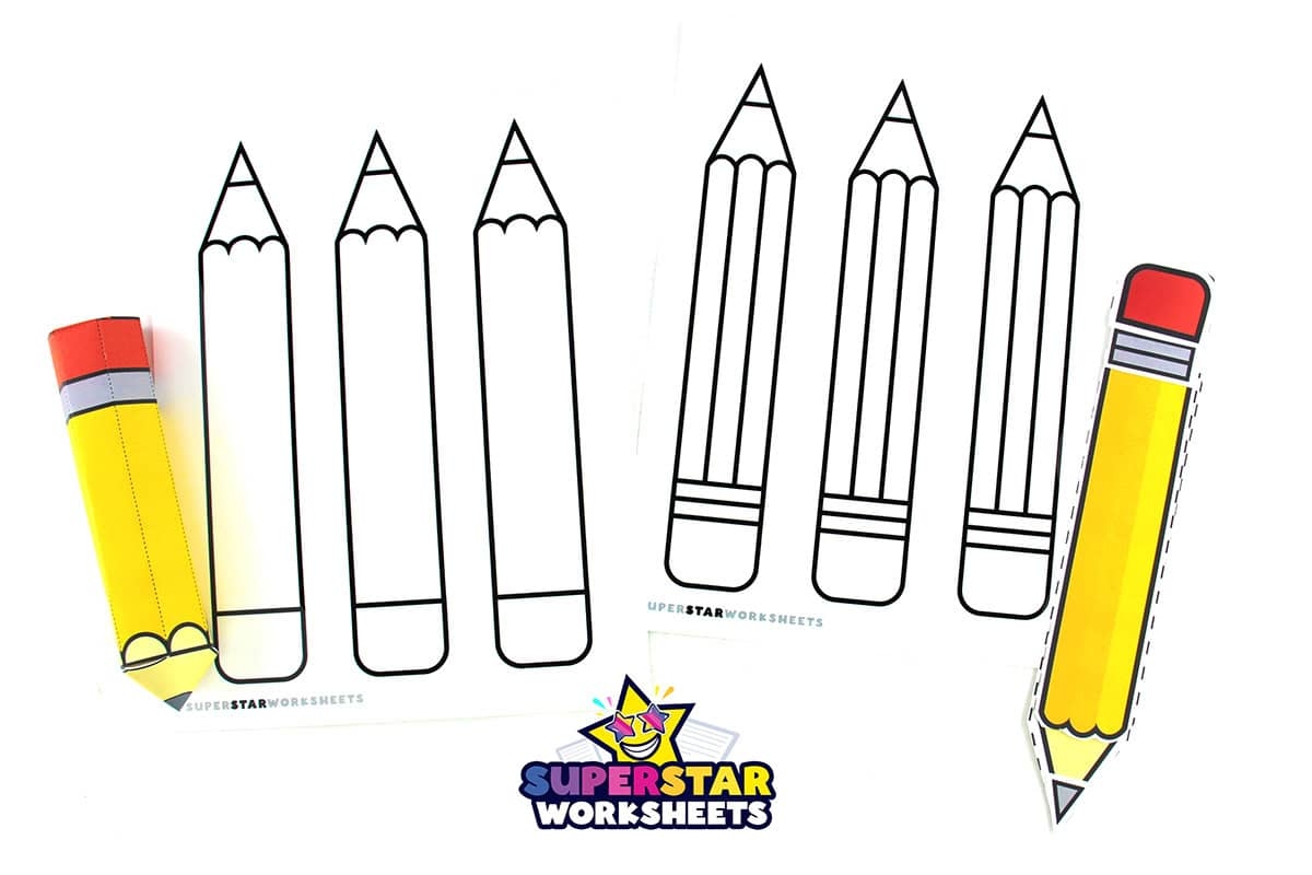 Pencil Template Free Printables Superstar Worksheets