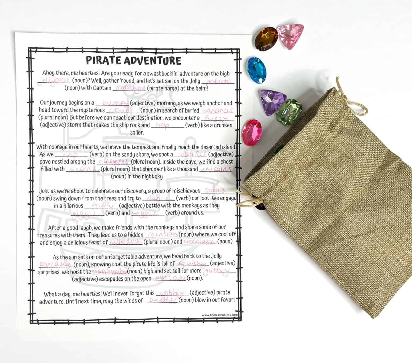 Pirate Mad Libs Free Printable 