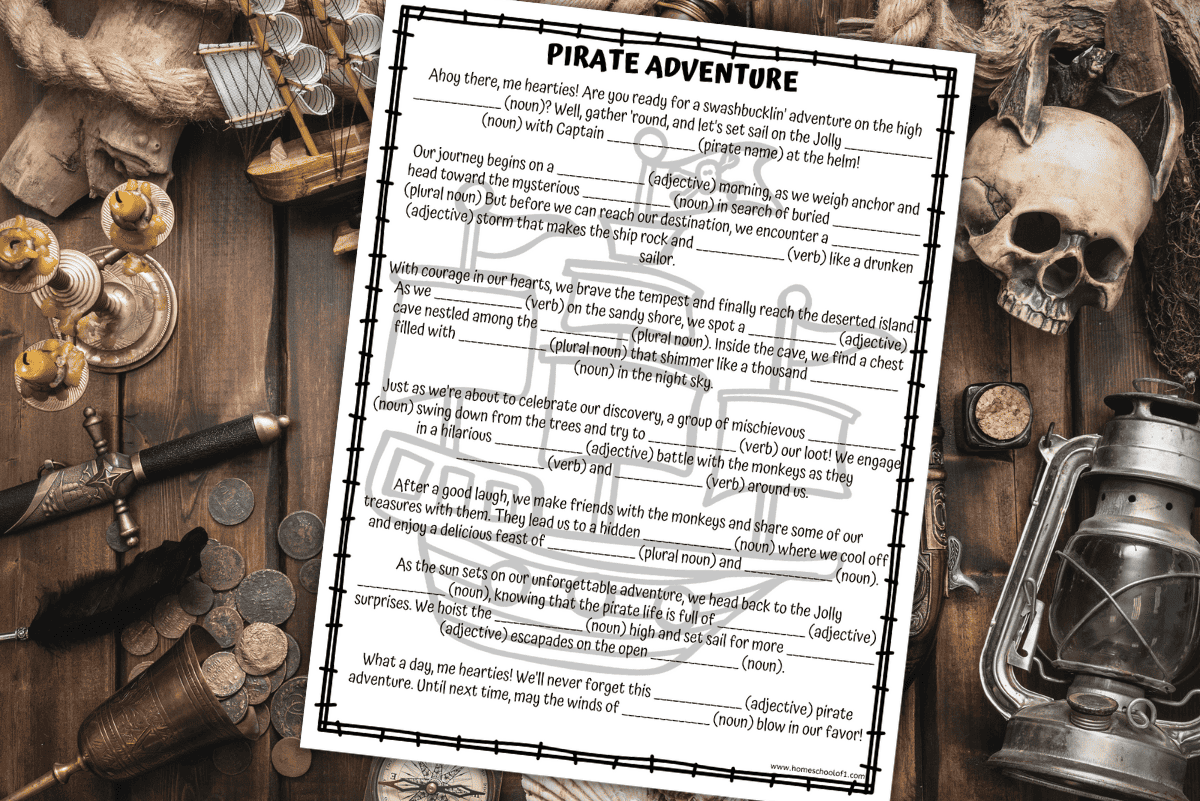 Pirate Mad Libs Free Printable 