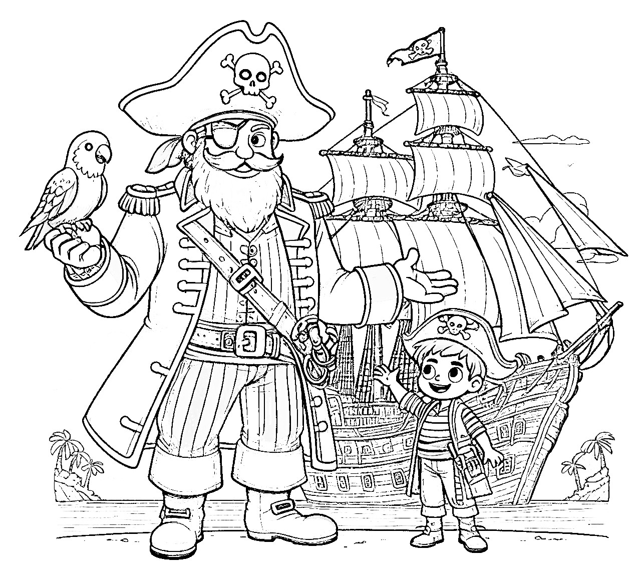 Printable Coloring Sheets Pirates