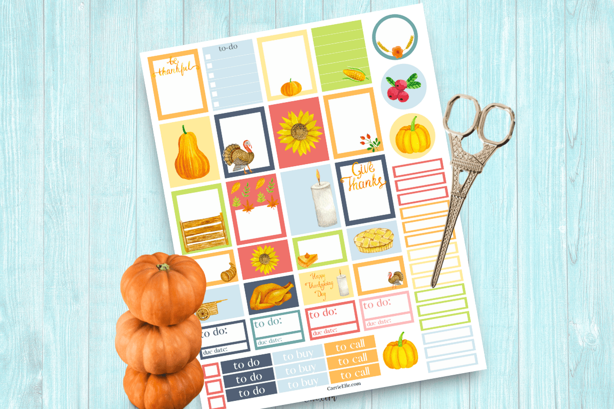 Printable Planner Vegetable Stickers Free