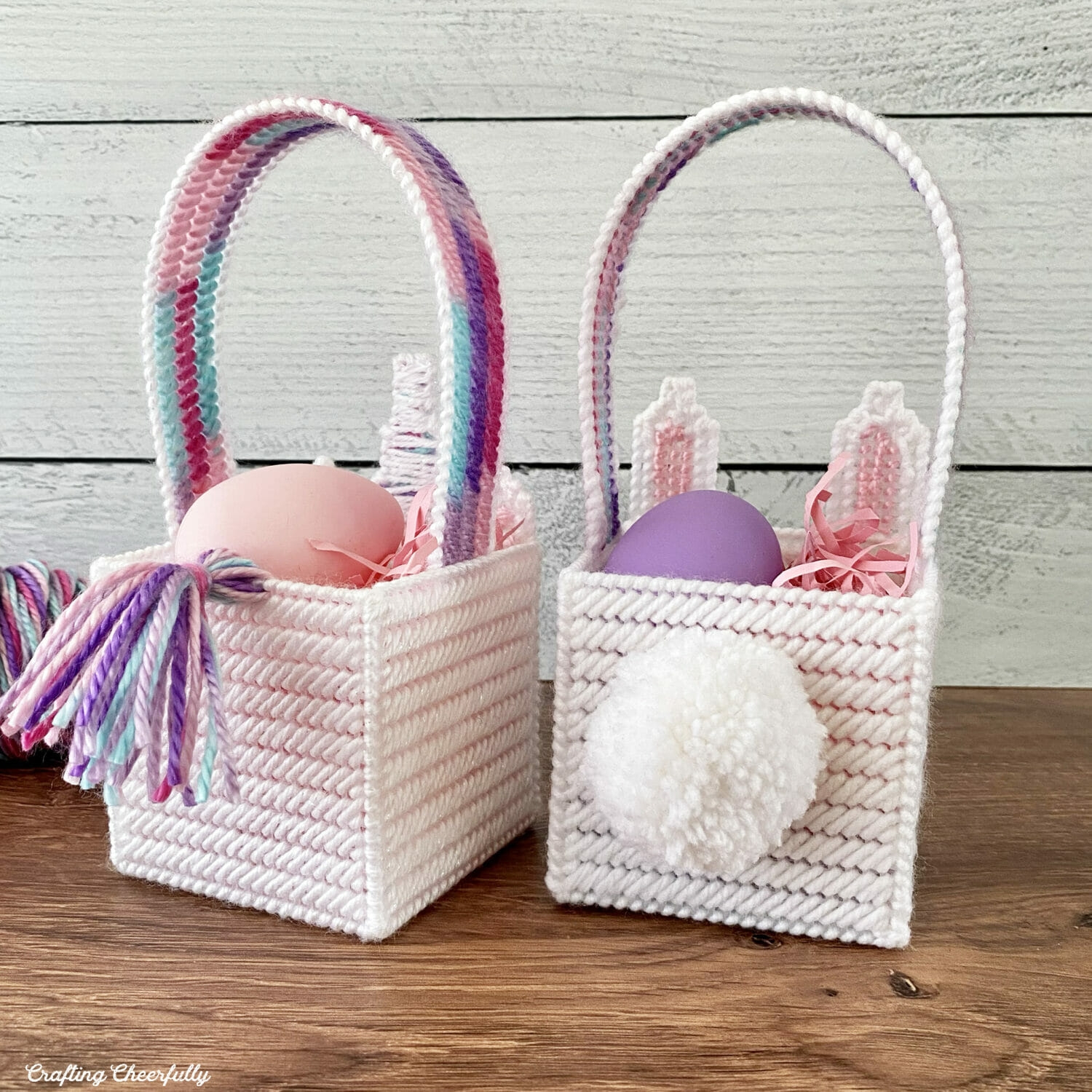 Plastic Canvas Easter Baskets Crafting Cheerfully