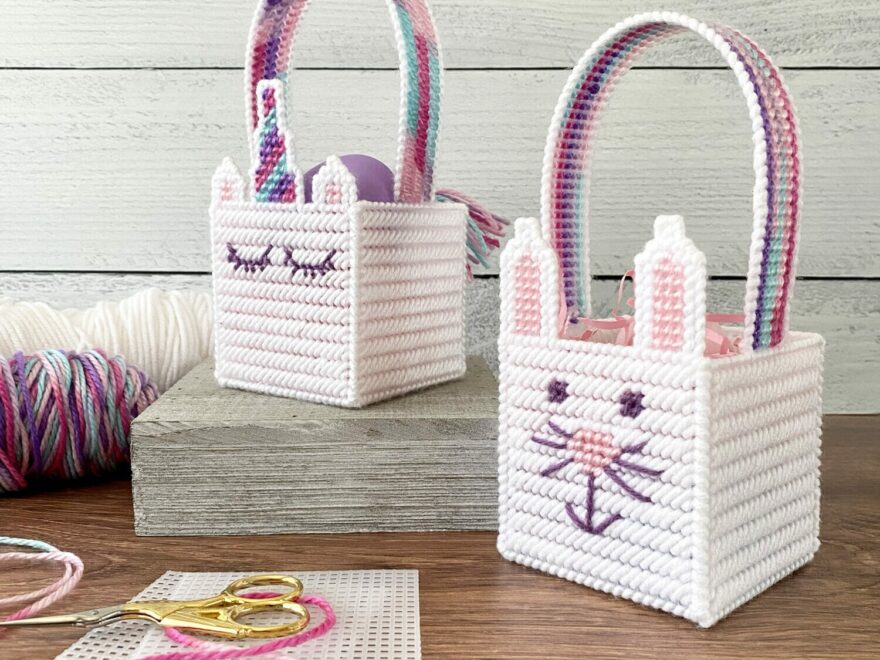 Plastic Canvas Easter Baskets Crafting Cheerfully