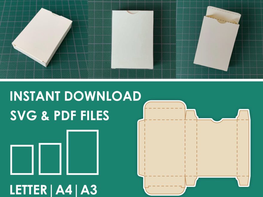 Playing Cards Box Template SVG PDF 8 5x11 A4 A3 Sheet Instant Download Etsy