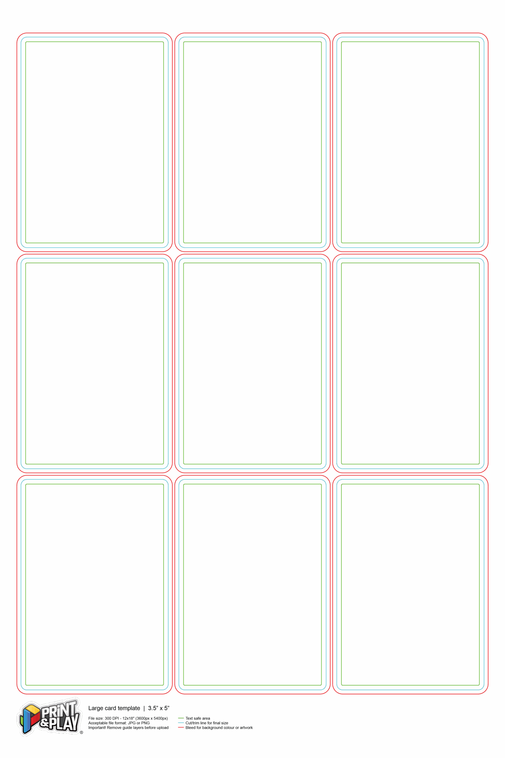 Playing Cards Formatting Templates Print Play