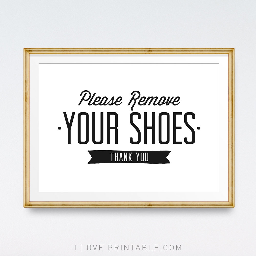 Please Remove Your Shoes Printable Take Shoes Off Sign Shoe Off Sign Shoes Off Print Shoes Off Please Shoes Off Printable Etsy