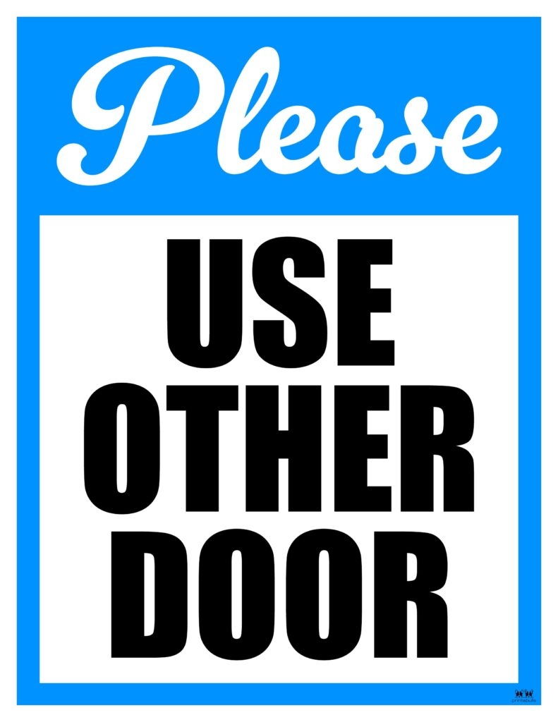 Please Use Other Door Signs 15 FREE Signs Printabulls
