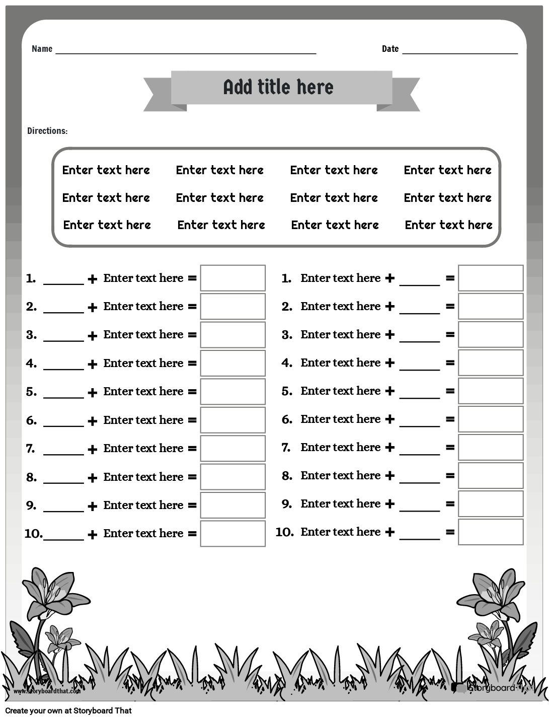 Prefixes Suffixes Worksheets Free From Storyboard That