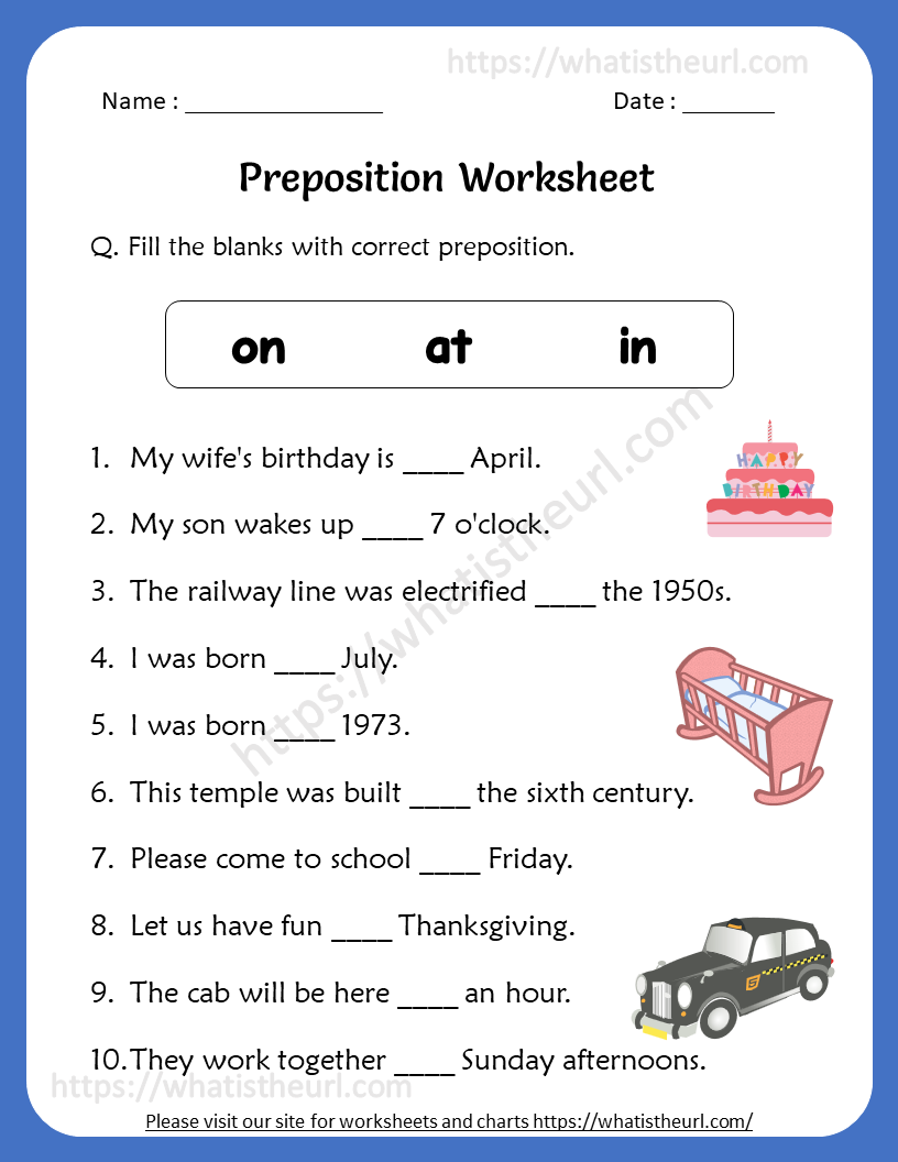 Preposition Worksheet English Resources Worksheets Library
