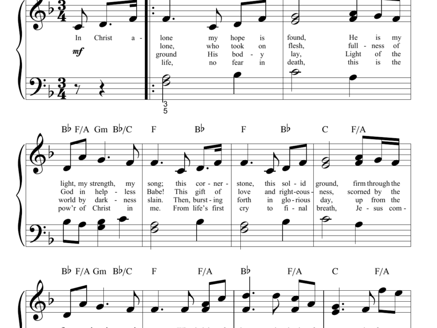 Print And Download In Christ Alone Sheet Music Sheet Music Download Print In Christ Alone