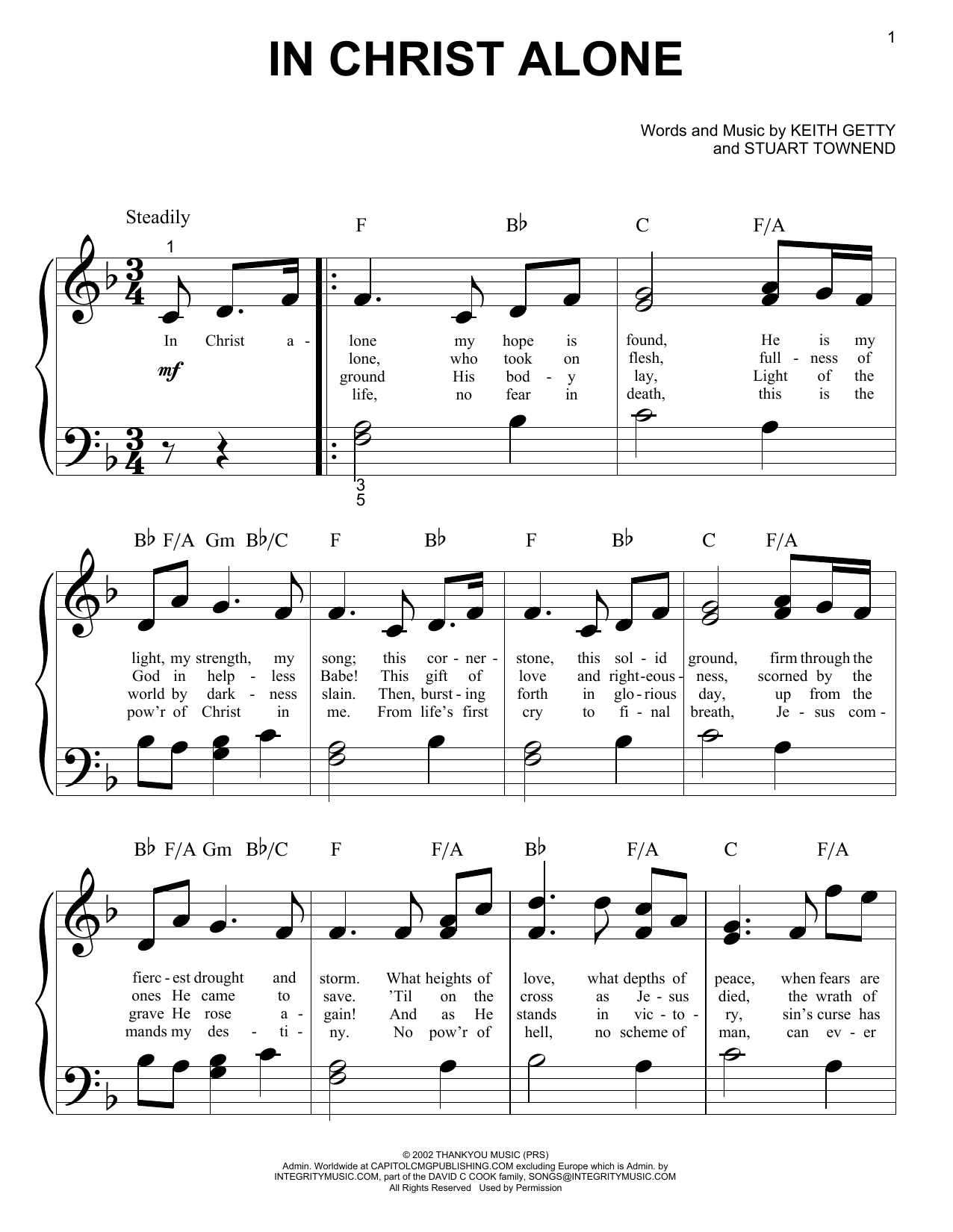Print And Download In Christ Alone Sheet Music Sheet Music Download Print In Christ Alone
