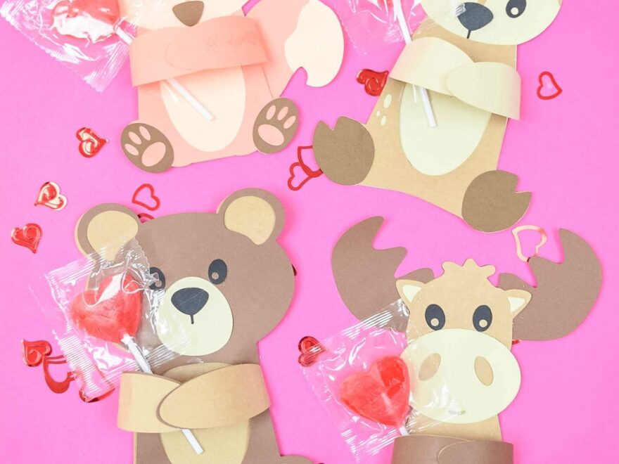 Printable Animal Valentines Candy Huggers Abbi Kirsten Collections