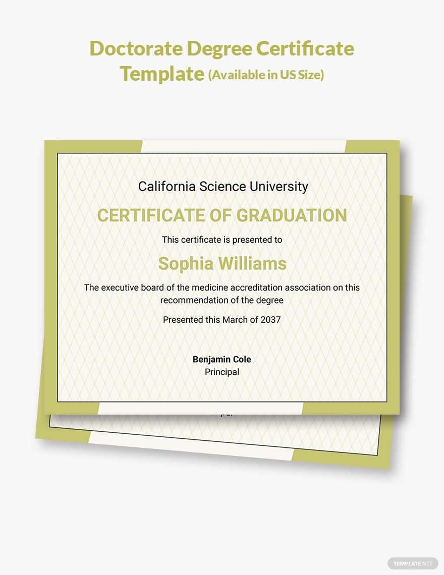Printable Bachelor Degree Certificate Template In Word Publisher Google Docs Download Template