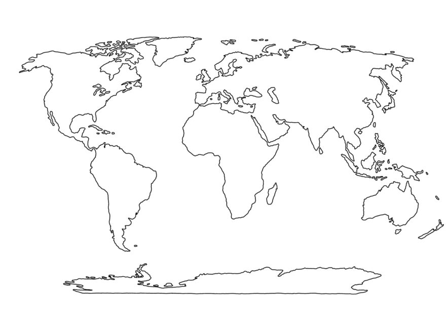 Printable Blank World Map Template For Students And Kids