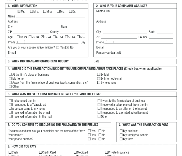 Printable Consumer Complaint Form State Of Indiana Fill Out Sign Online DocHub