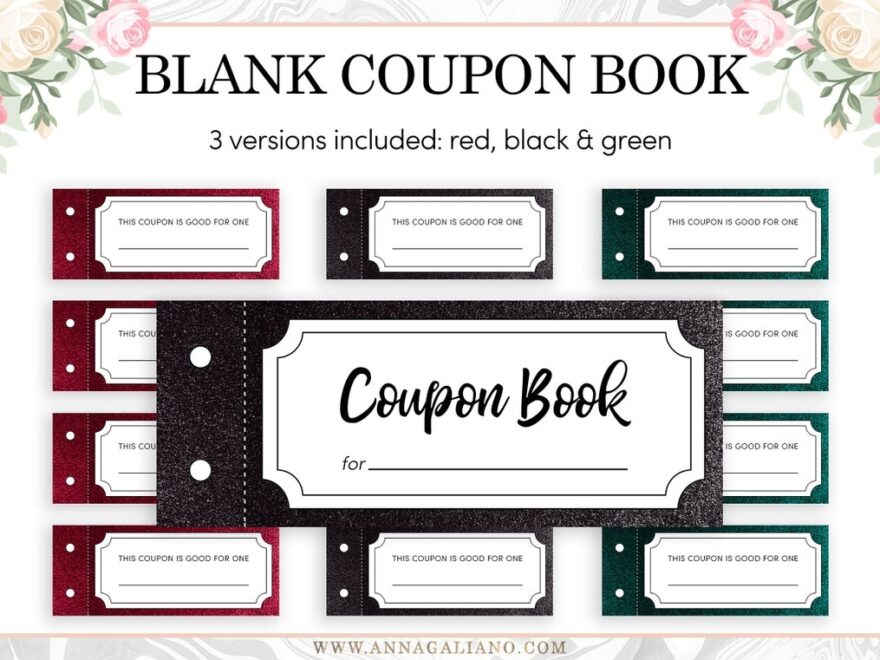 Printable Coupon Book Template Blank Vouchers Best Friends Gift Printable Coupons Birthday Gift Ideas DIY For Kids For Mom For Dad Etsy