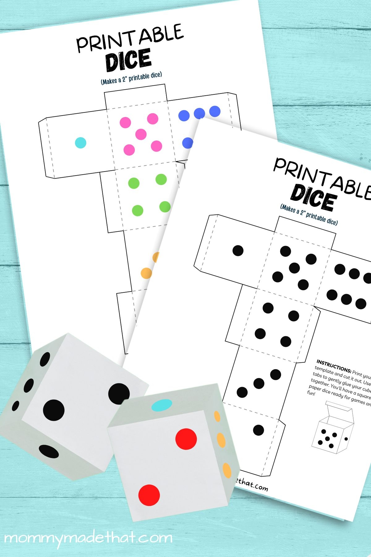 Dice Template Free Printable