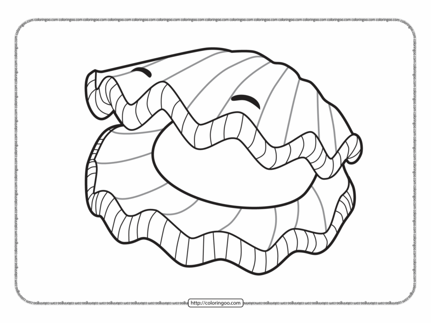 Printable Giant Clam Coloring Pages