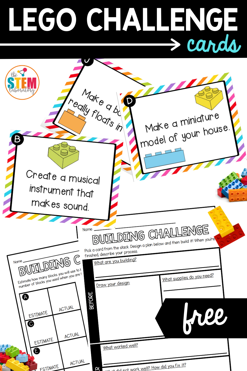 Printable LEGO Challenge Cards For STEM Learning The Stem Laboratory