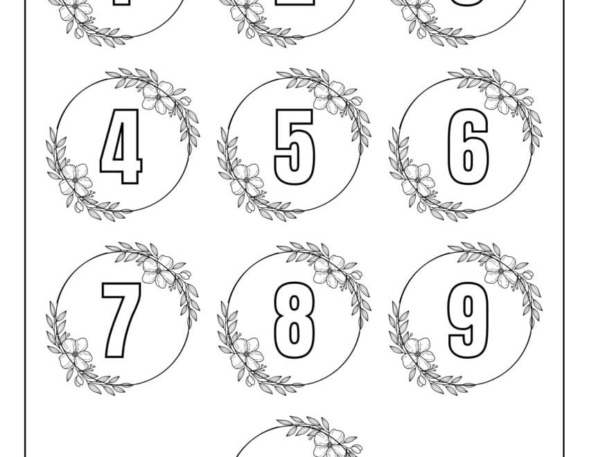 Printable Number Coloring Pages Preschool And Kindergarten