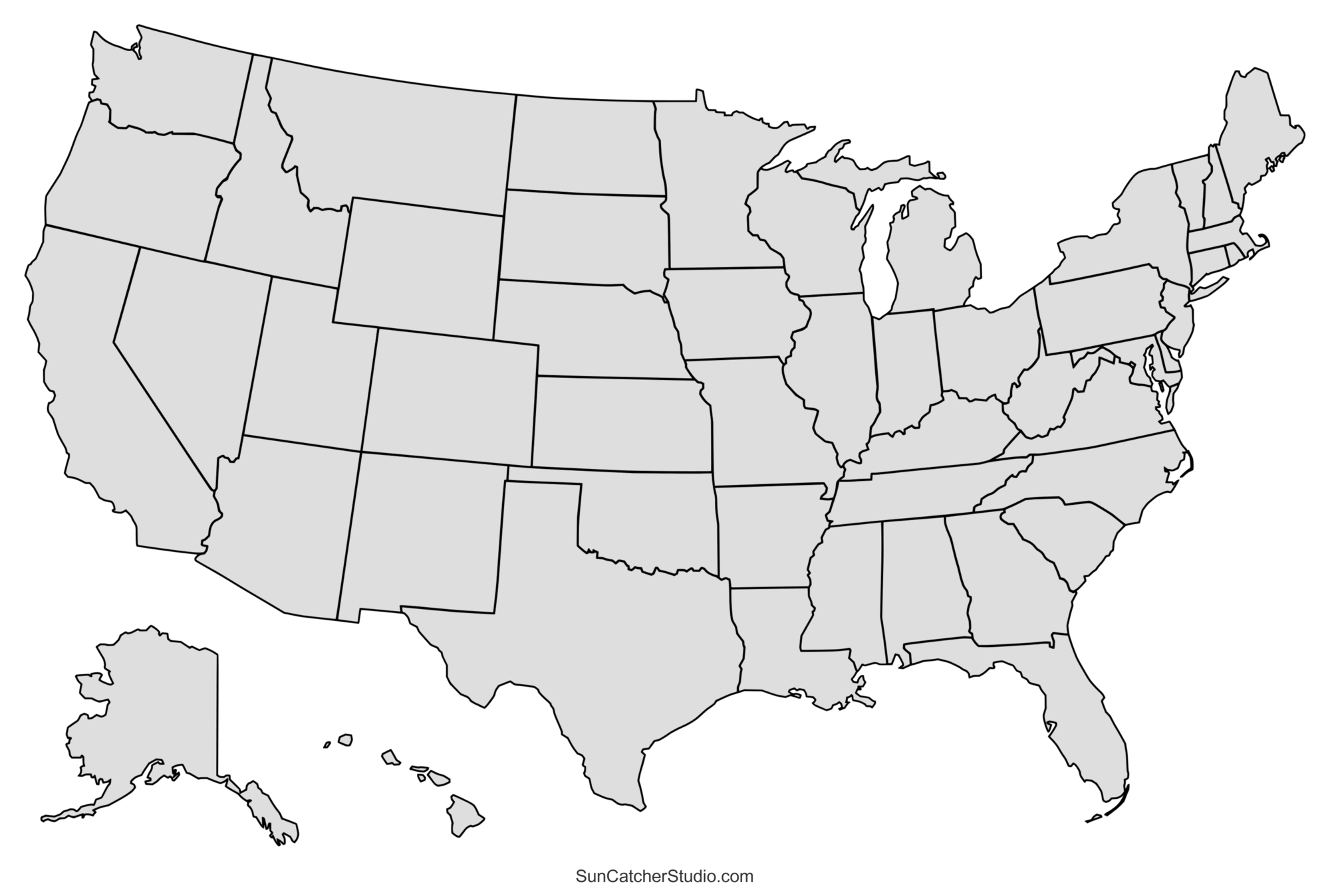 Printable US Maps With States USA United States America Free Printables Monograms Design Tools Patterns DIY Projects