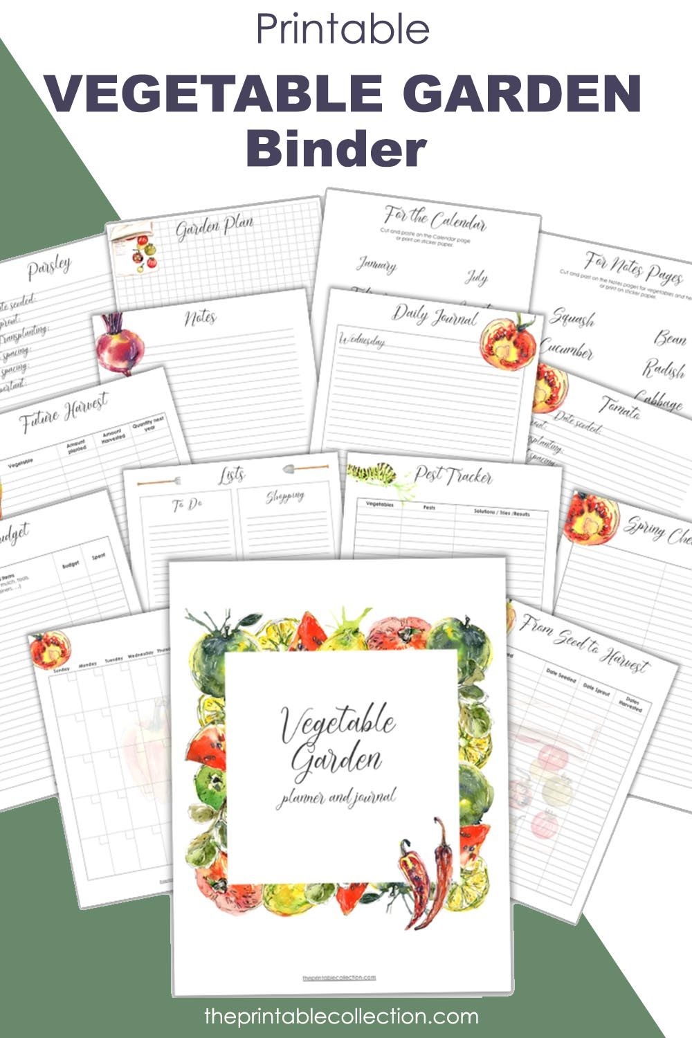 Printable Vegetable Garden Planner And Journal To Keep Track From Seeds To Harvest