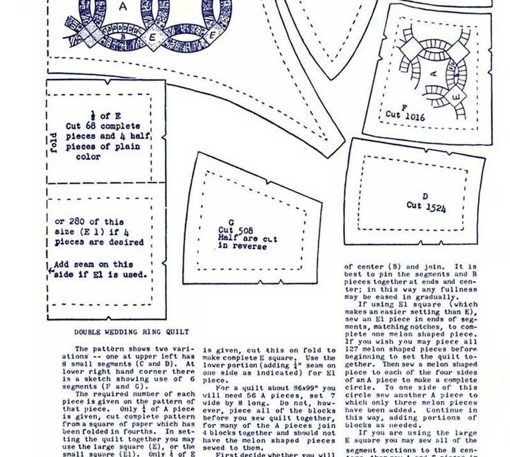 Quilting Patterns Free Templates Double Wedding Ring Quilt Pattern Quilting Pinterest Wedding Figswoodfiredbistro