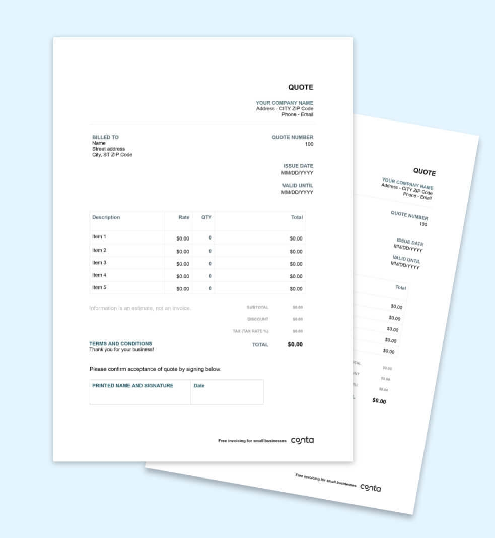 Free Printable Templates For Quotes