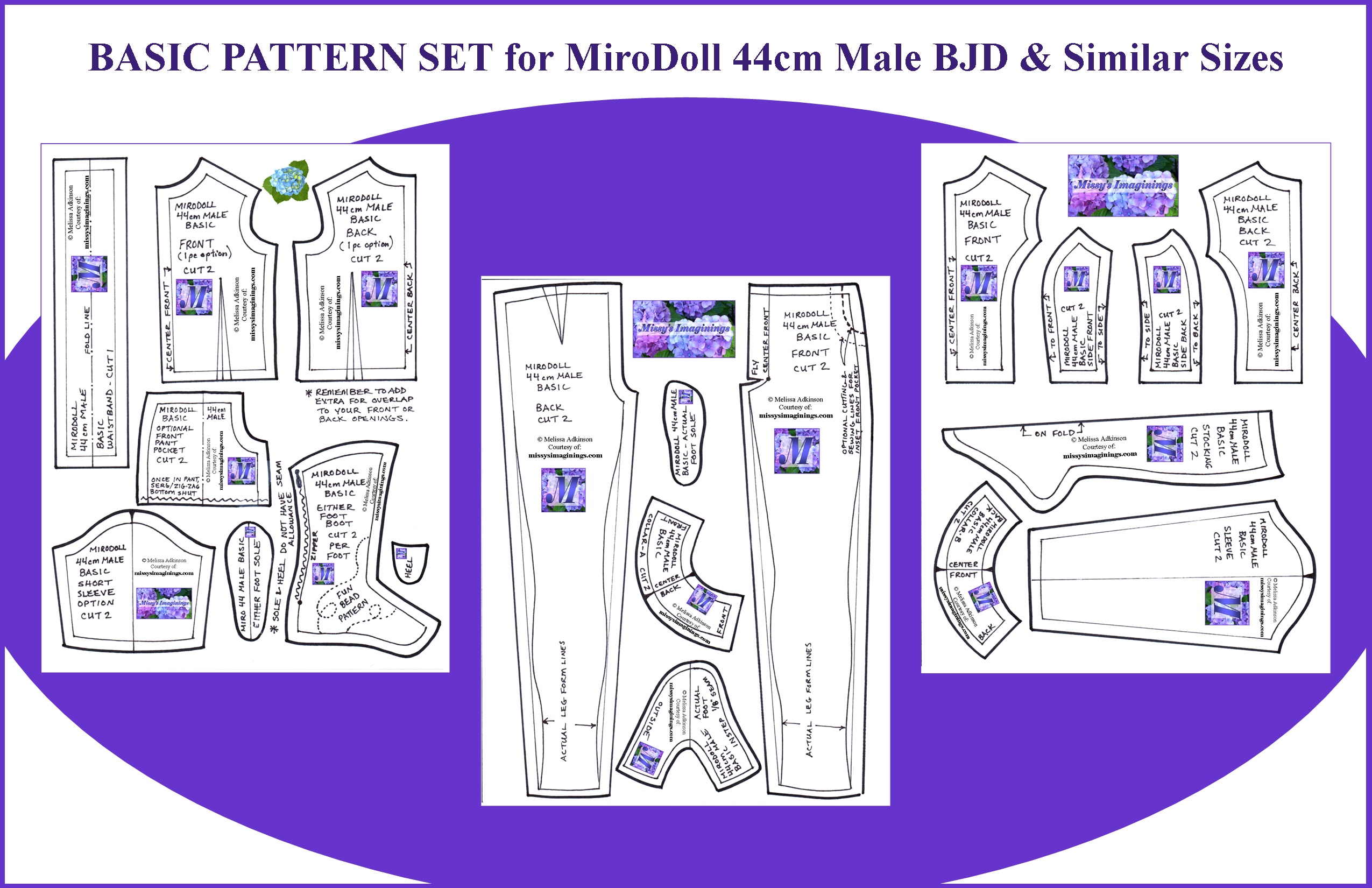 Ready To Print 1 4 MSD Doll Patterns Missy s Imaginings