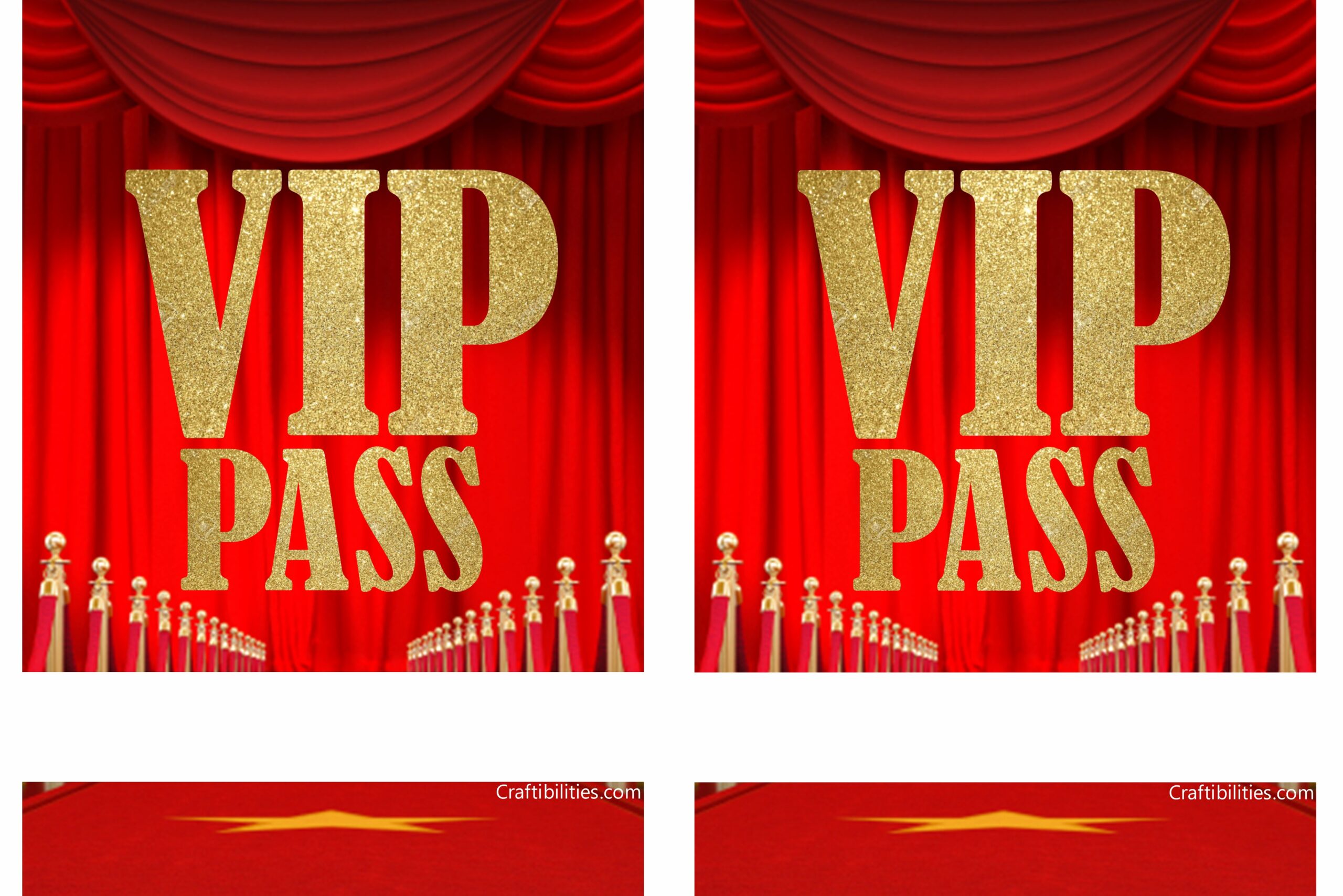 Customizable Free Printable Vip Pass Template
