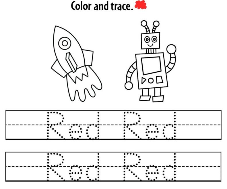 Red Color Activities And Worksheets For Preschool The Hollydog Blog