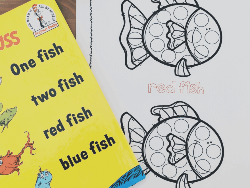 Red Fish Blue Fish Dr Seuss Activities Printables Oh Hey Let s Play