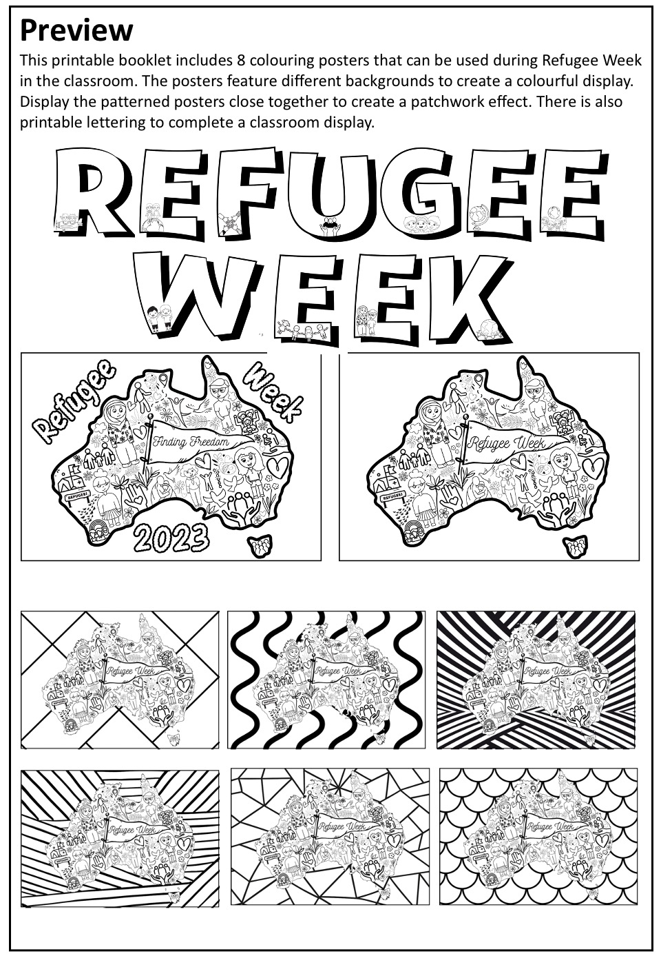 Refugee Week Colouring Display Casual Case
