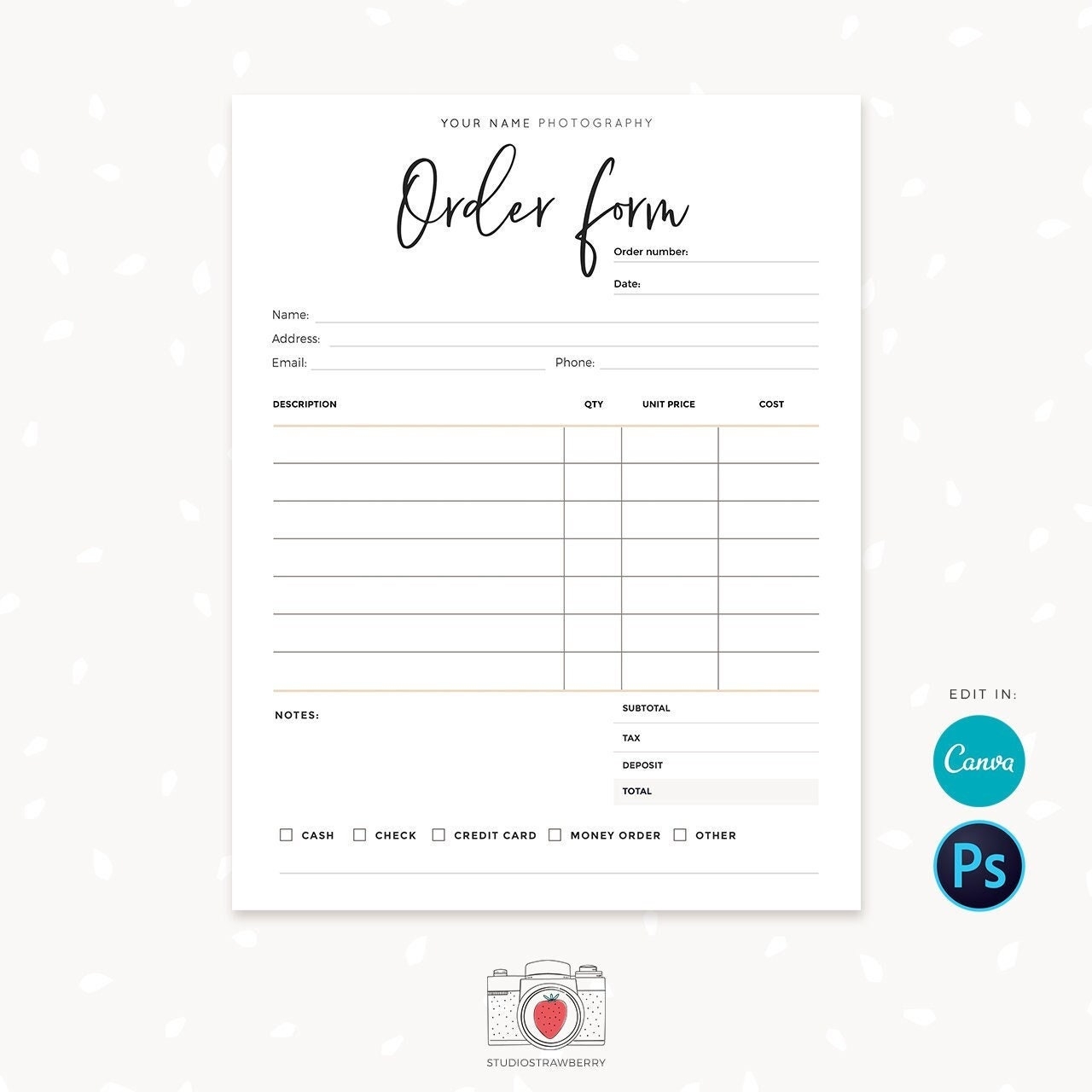 Registration Form Layout Online Template Document Form