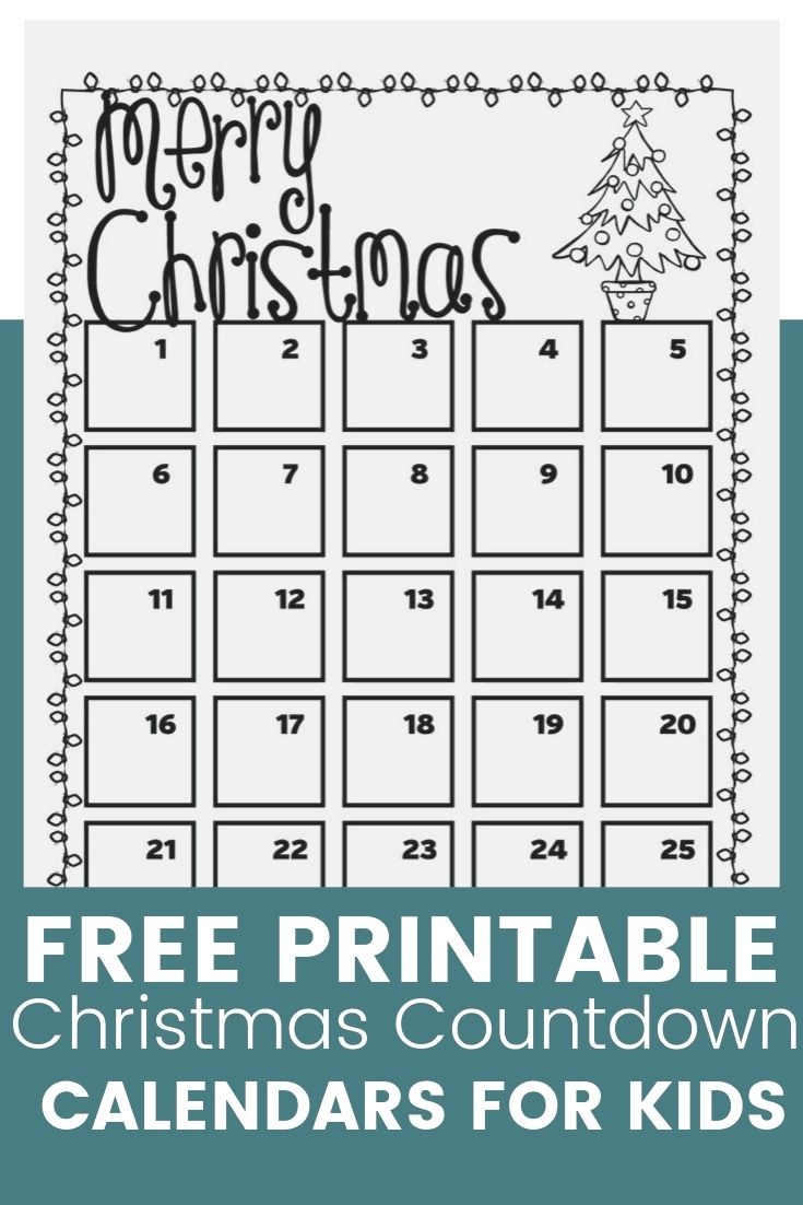 Remarkable Countdown To Christmas Calendar Printable 2020 Printable Blank Calendar Template
