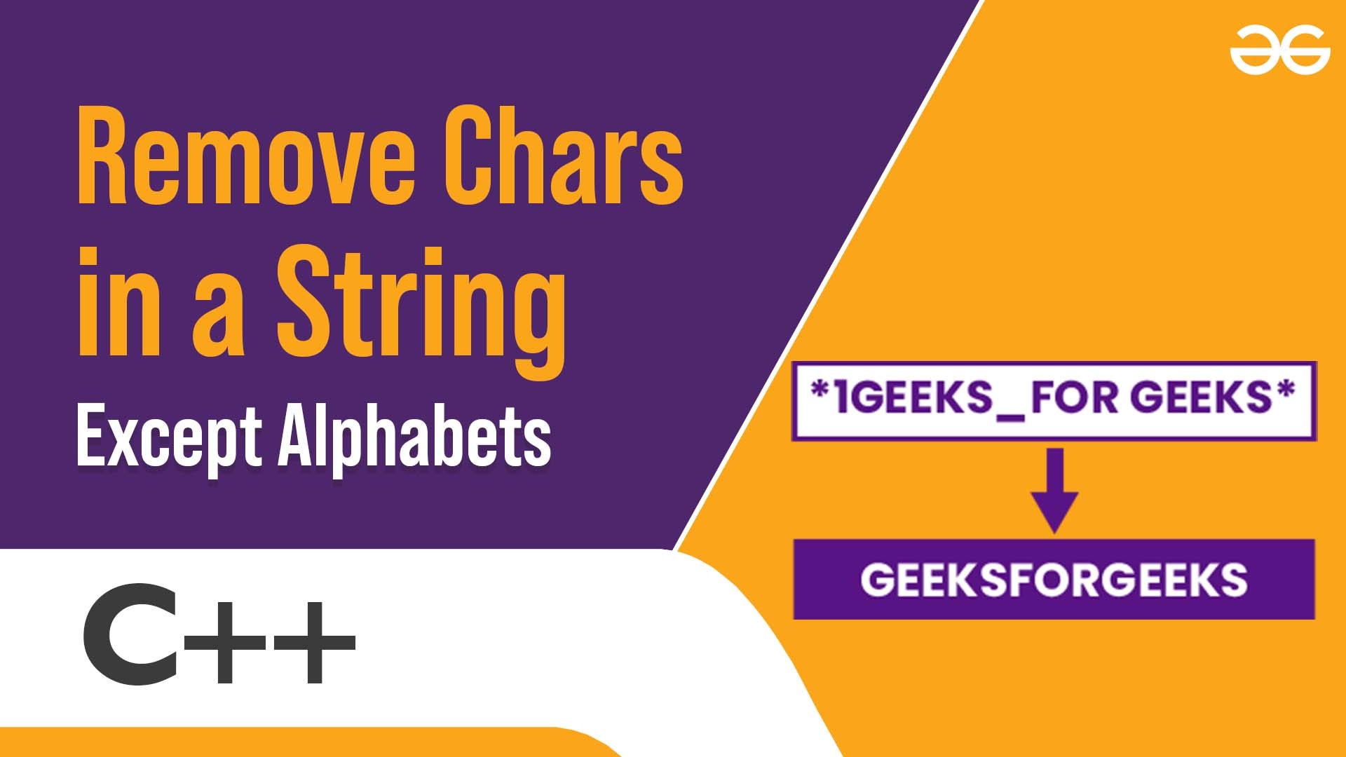 Remove All Characters Other Than Alphabets From String GeeksforGeeks