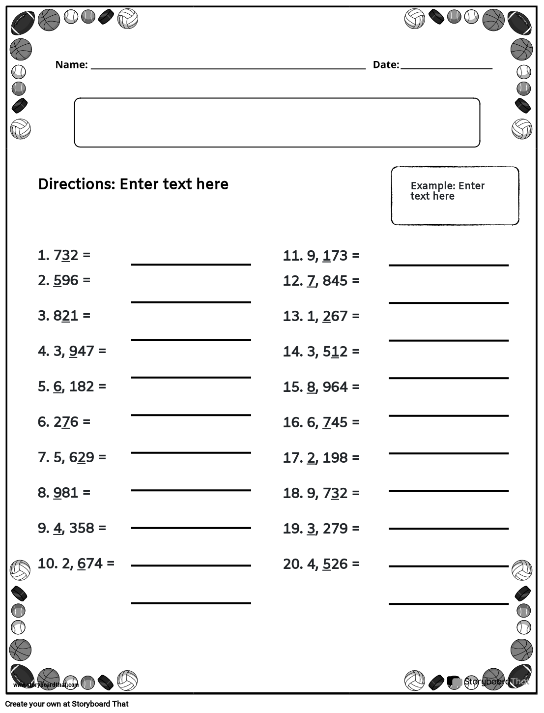 Rounding Worksheets Free Editable From Storyboard That