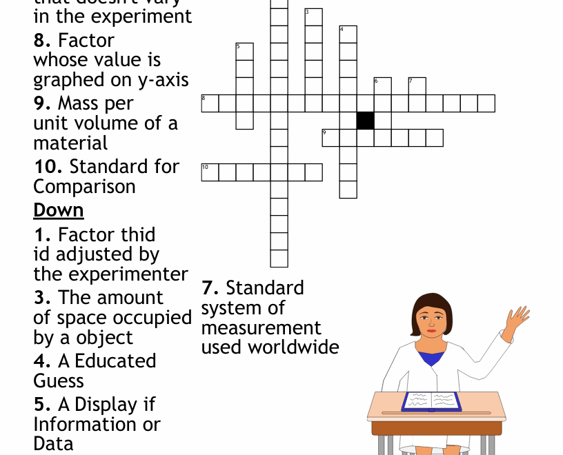 Science 7th Grade Crossword Puzzle WordMint