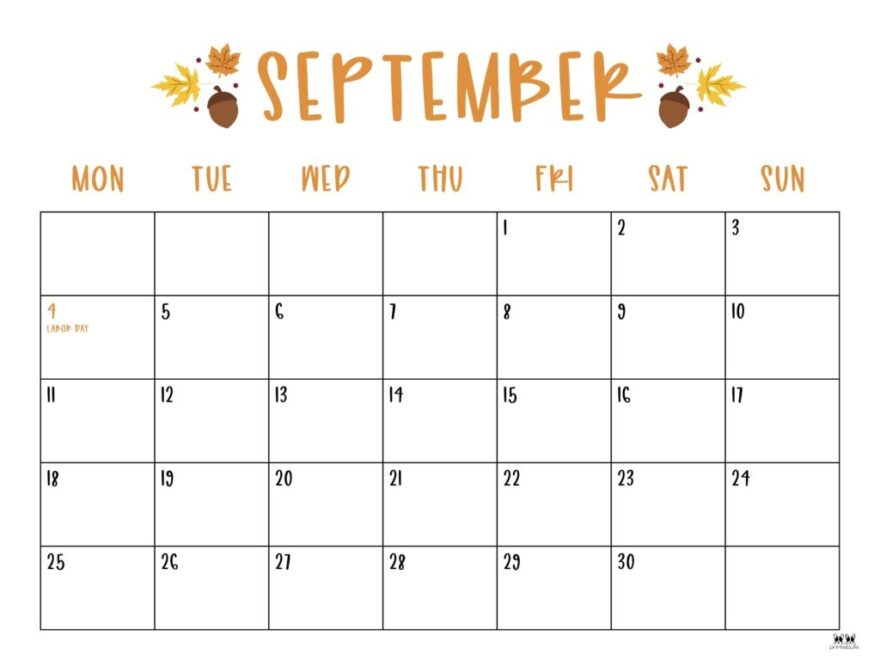 September 2023 Calendars 50 FREE Printables Printabulls