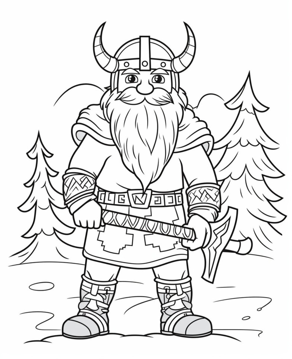 Set Of 122 Viking Coloring Pages Nordic Warriors Ships And More Printable Digital Download Etsy