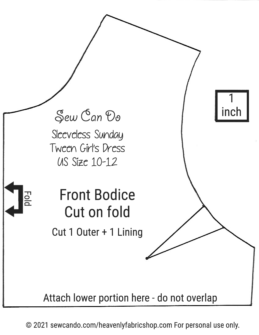 Sew Can Do FREE Pattern Sleeveless Sunday Tween Girl s Dress
