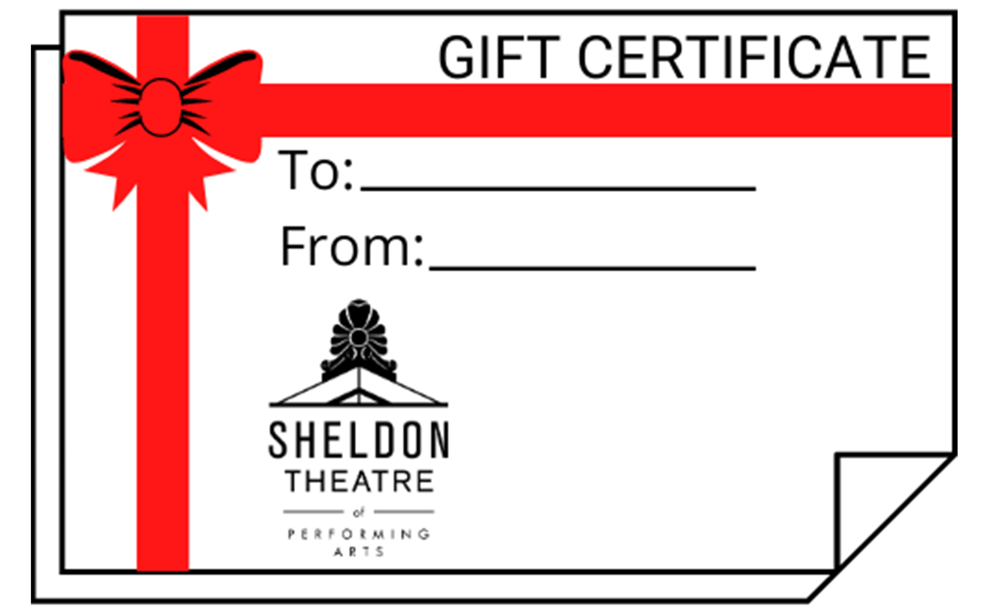 Sheldon Theatre Gift Certificates Sheldon Theatre