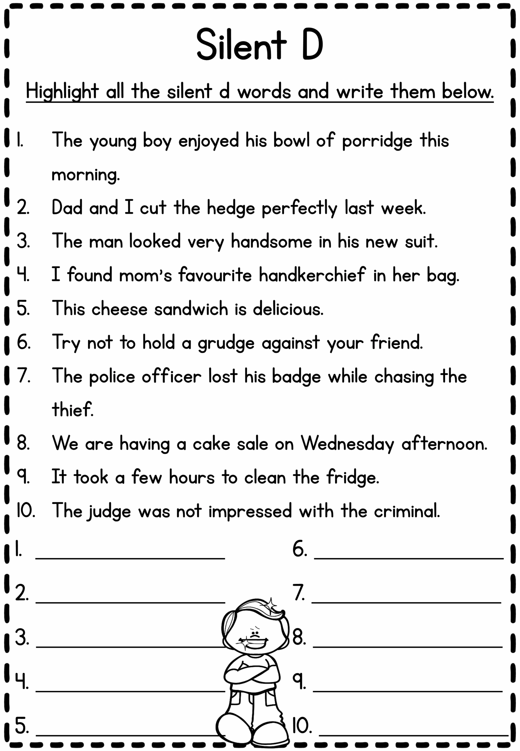 Silent Letter Worksheet Freebie Made By Teachers