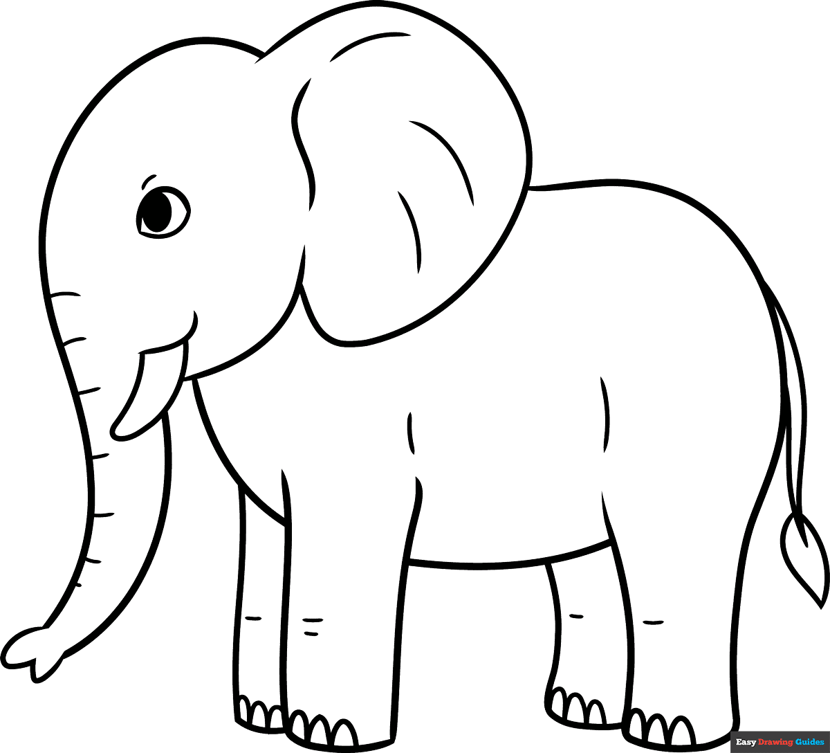 Elephant Printable Coloring Pages