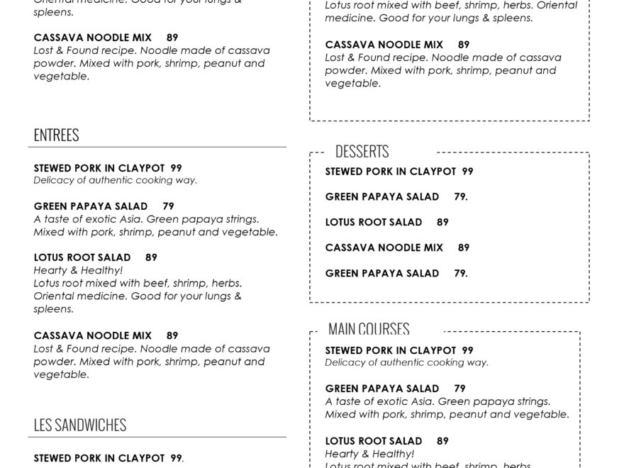 Simple Menu Template Word And Canva Template Id09 Aiwsolutions