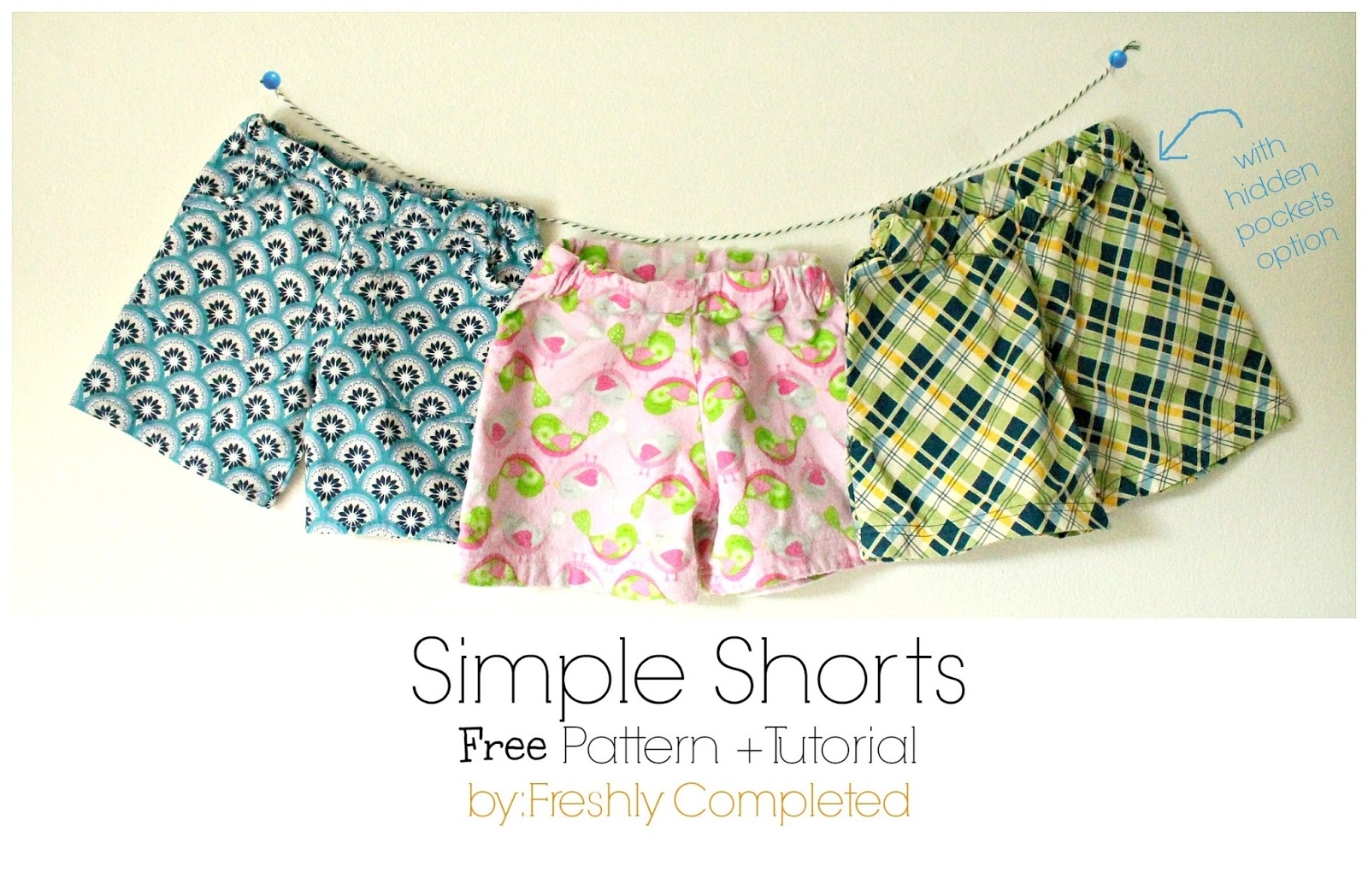 Simple Shorts Free Pattern Tutorial