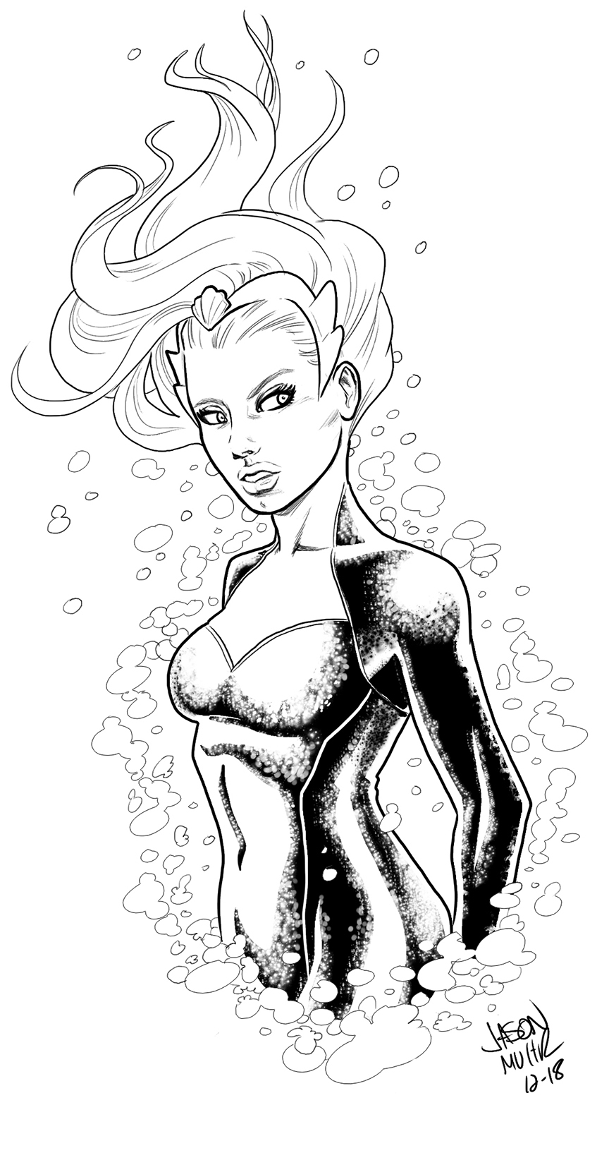 Sketch Mera Jason Muhr Illustration Graphic Design